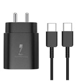 Samsung 25W Type C-C Charger Black (Adapter With Cable)